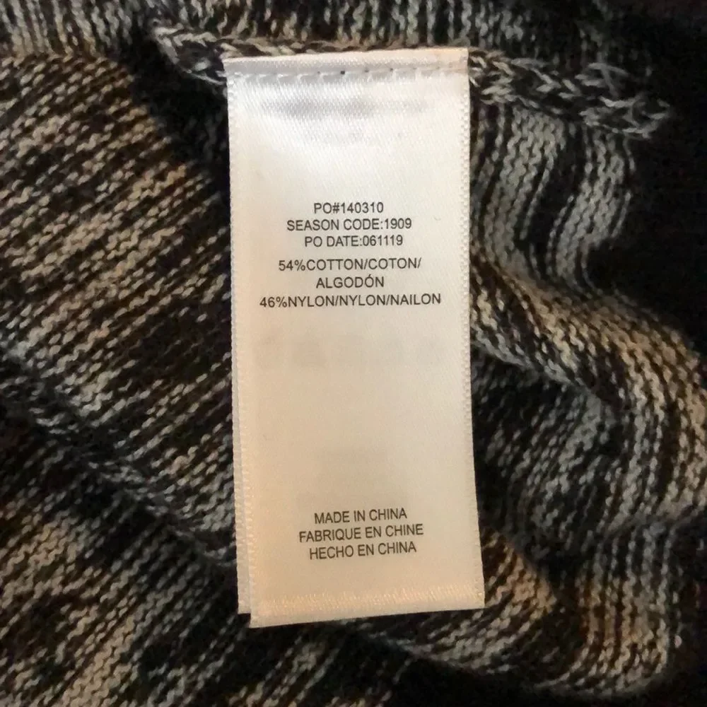 Splendid Heathered Grey Mock Neck Sweater Long Sleeve NWT size Large